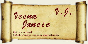 Vesna Jančić vizit kartica